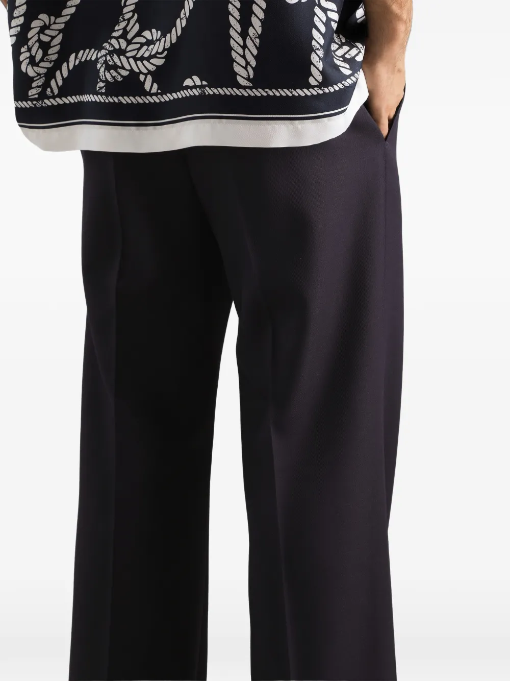 Dolce & Gabbana Broek van scheerwol Blauw