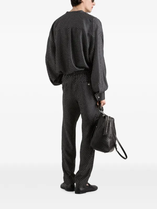 Dolce & Gabbana ポルカドット シルクパンツ | ブラック | FARFETCH JP