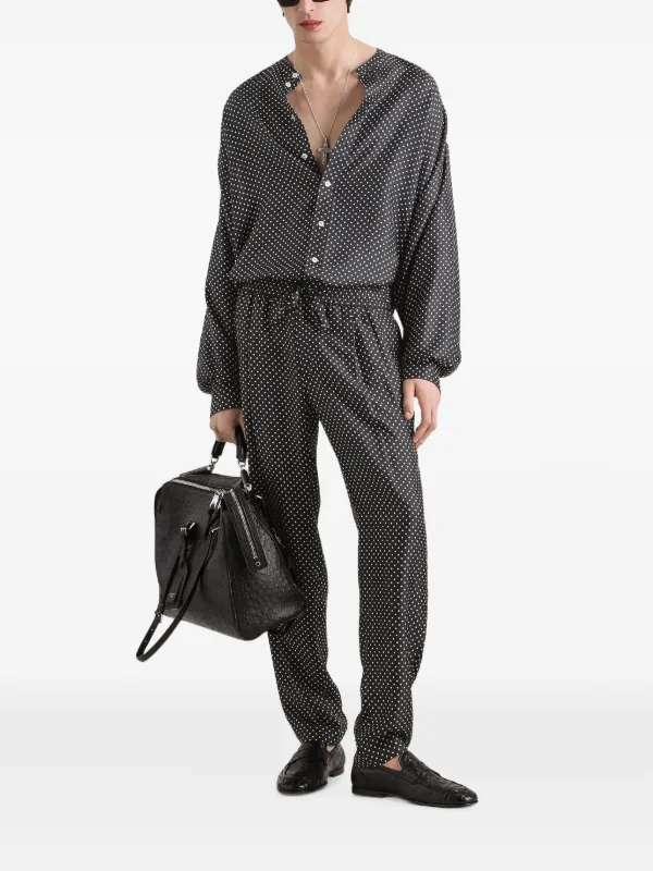 Dolce & Gabbana ポルカドット シルクパンツ | ブラック | FARFETCH JP