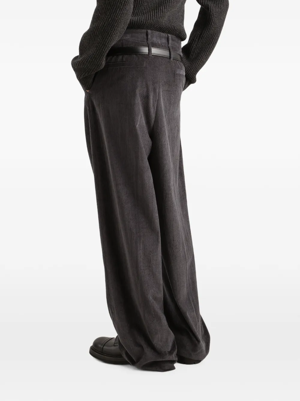 Dolce & Gabbana Fluwelen broek Grijs