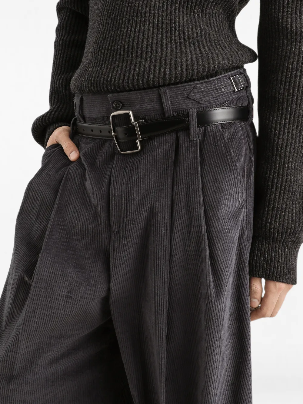 Dolce & Gabbana Fluwelen broek Grijs