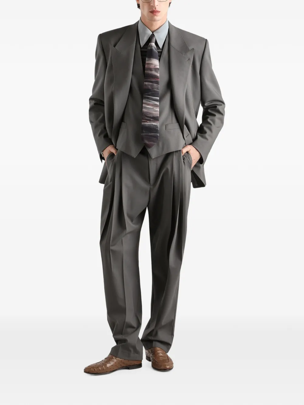 Dolce & Gabbana Wollen broek Grijs