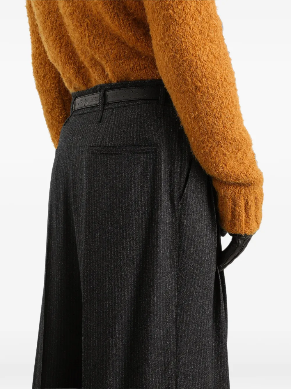 Dolce & Gabbana mouliné striped flannel trousers Grijs