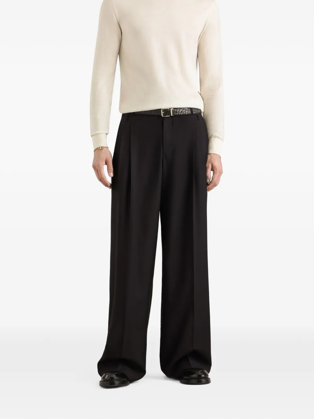 Dolce & Gabbana EXCLUSIVE wollen faille broek Blauw