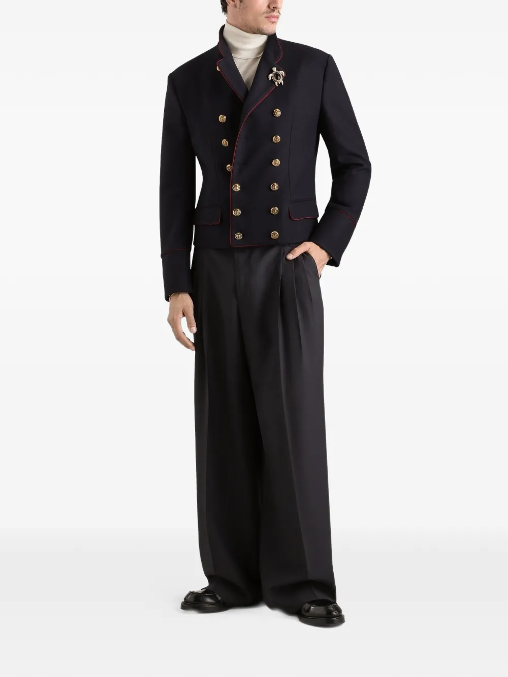 Dolce & Gabbana EXCLUSIVE wollen faille broek Blauw