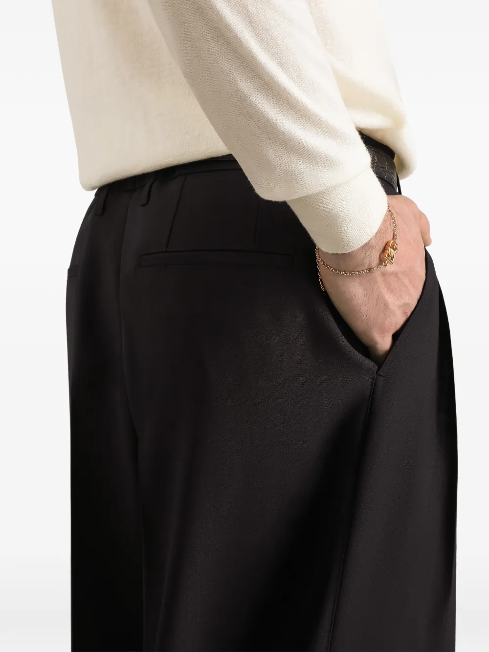Dolce & Gabbana EXCLUSIVE wollen faille broek Blauw