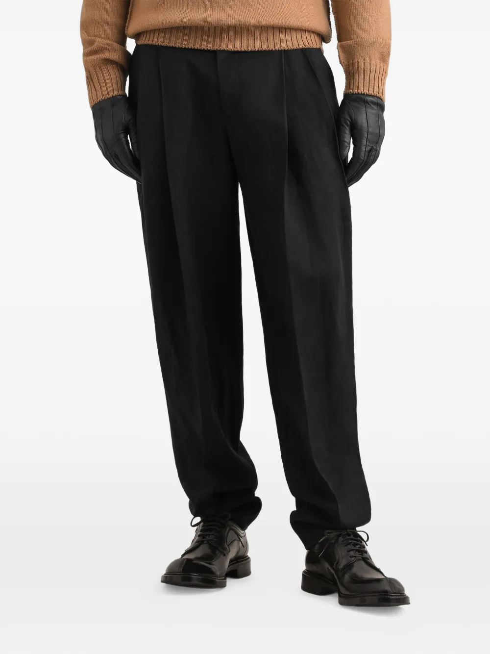 Dolce & Gabbana Linnen broek Zwart