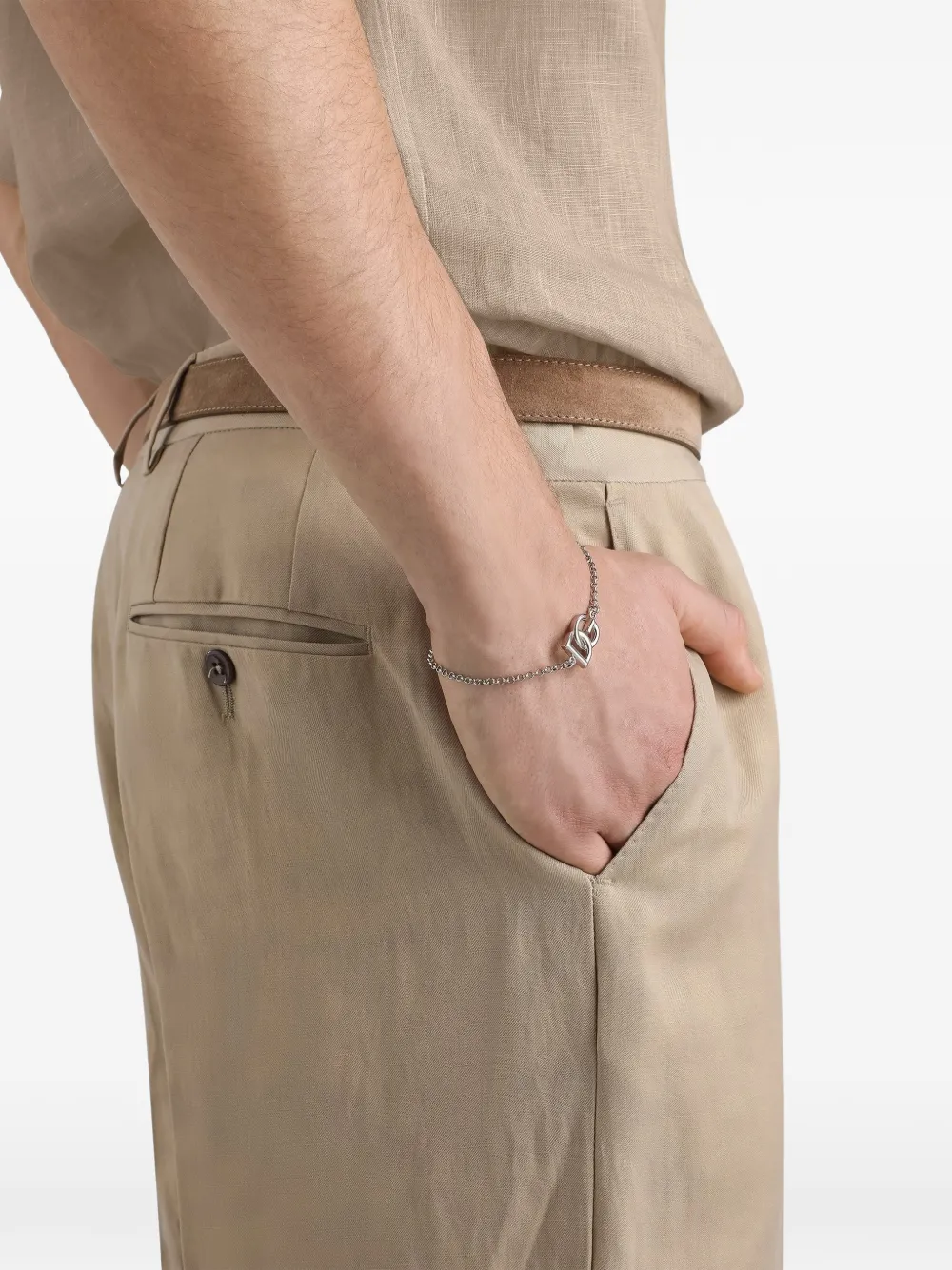 Dolce & Gabbana Linnen broek Beige