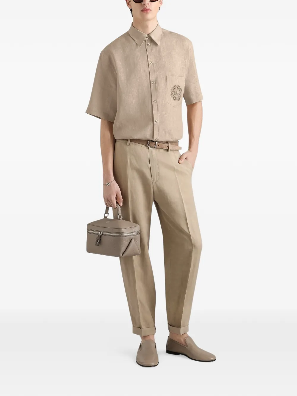 Dolce & Gabbana Linnen broek Beige