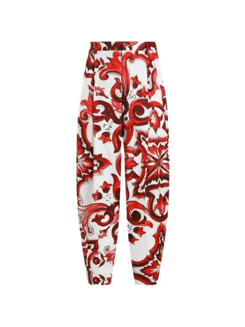 Dolce & Gabbana pantalon à imprimé Majolica
