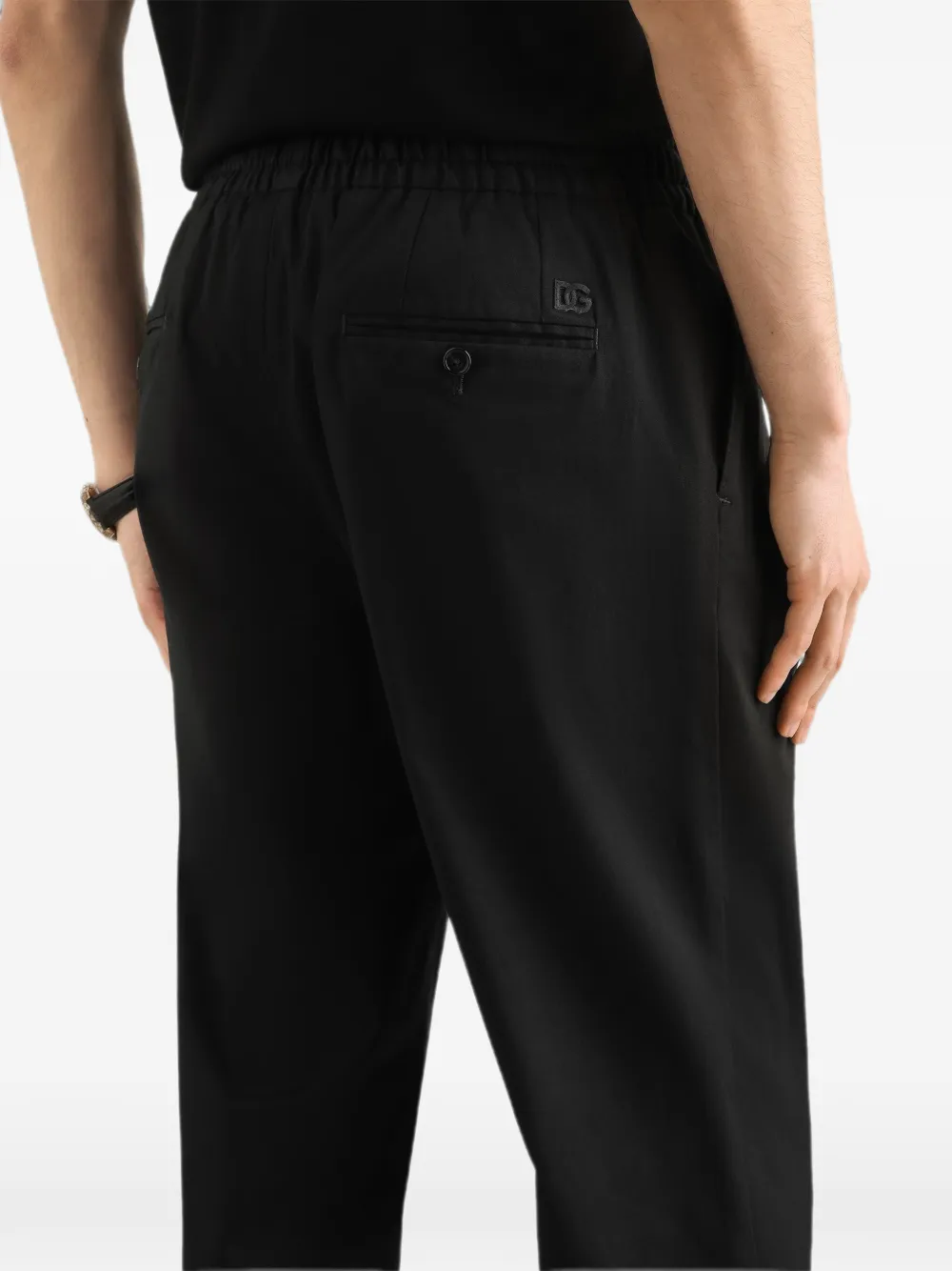 Dolce & Gabbana Katoenen gabardine joggingbroek Zwart