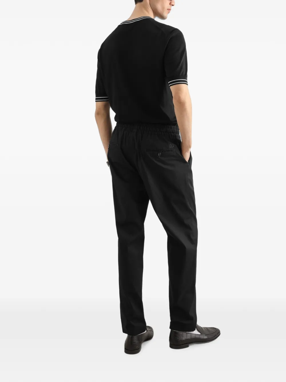 Dolce & Gabbana Katoenen gabardine joggingbroek Zwart