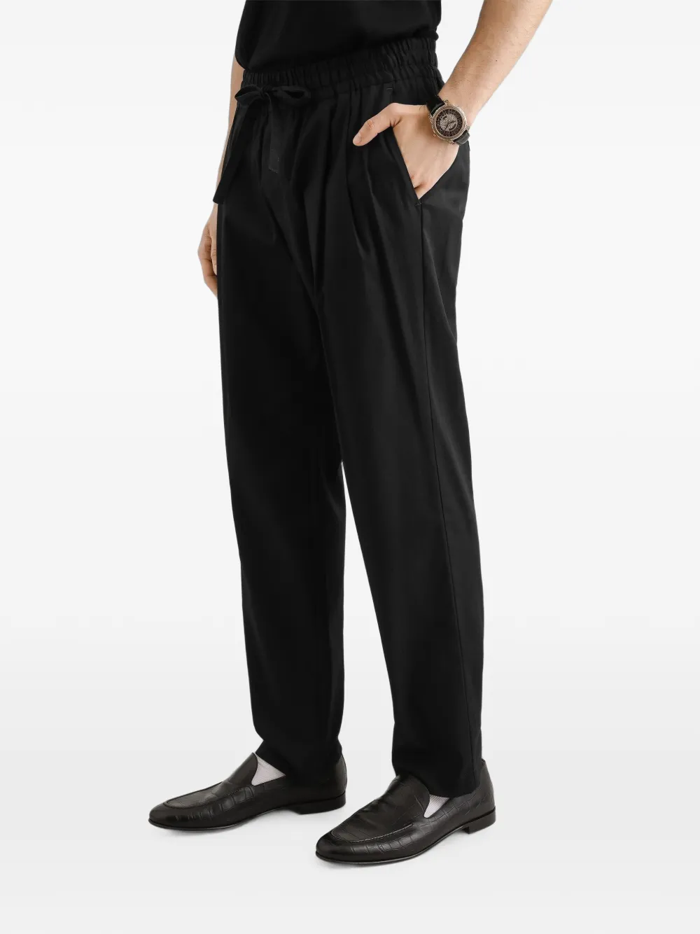 Dolce & Gabbana Katoenen gabardine joggingbroek Zwart