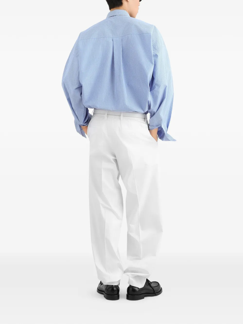 Dolce & Gabbana Katoenen gabardine pantalon Wit