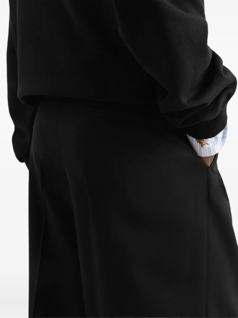 Dolce & Gabbana Gabardine broek van scheerwol Zwart