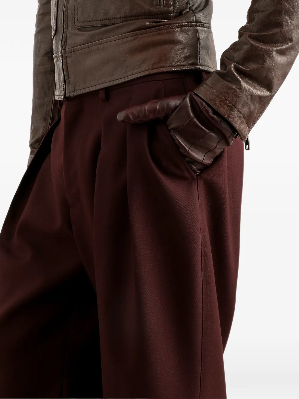 Dolce & Gabbana wool gabardine trousers Bruin