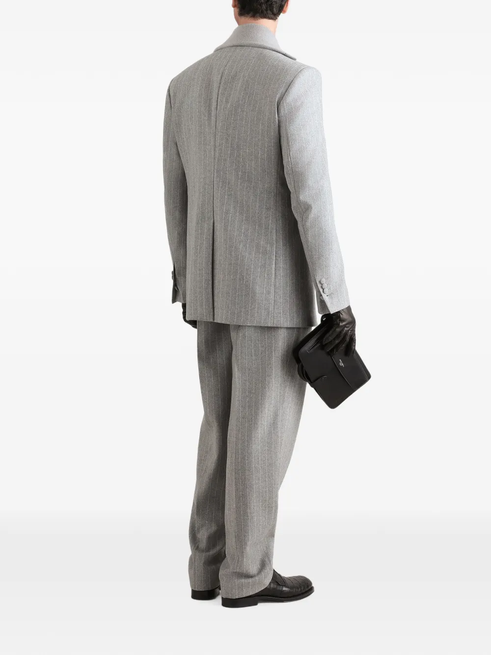 Dolce & Gabbana Flanellen chino met krijtstreep Grijs