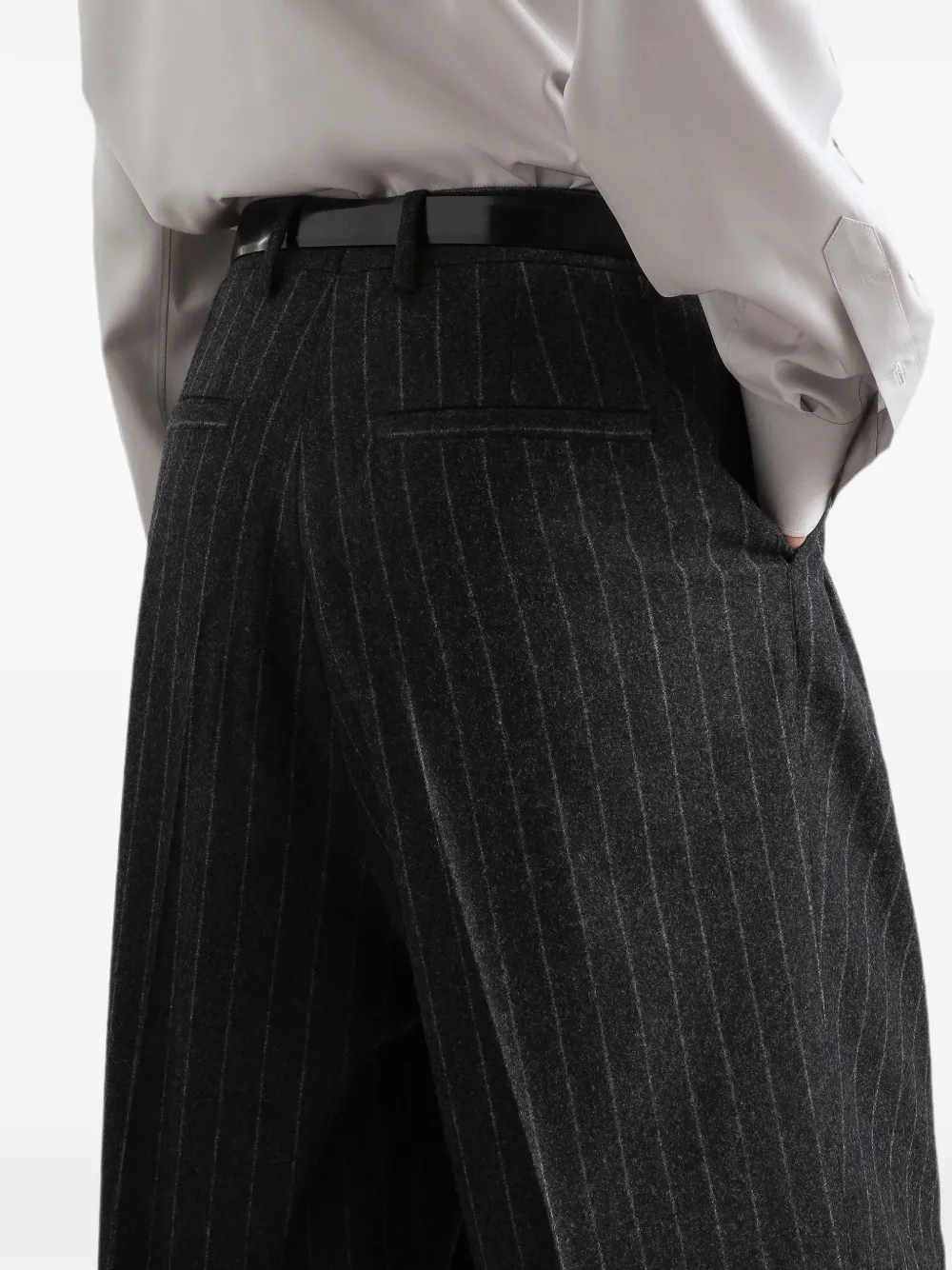 Dolce & Gabbana Flanellen chino met krijtstreep Grijs
