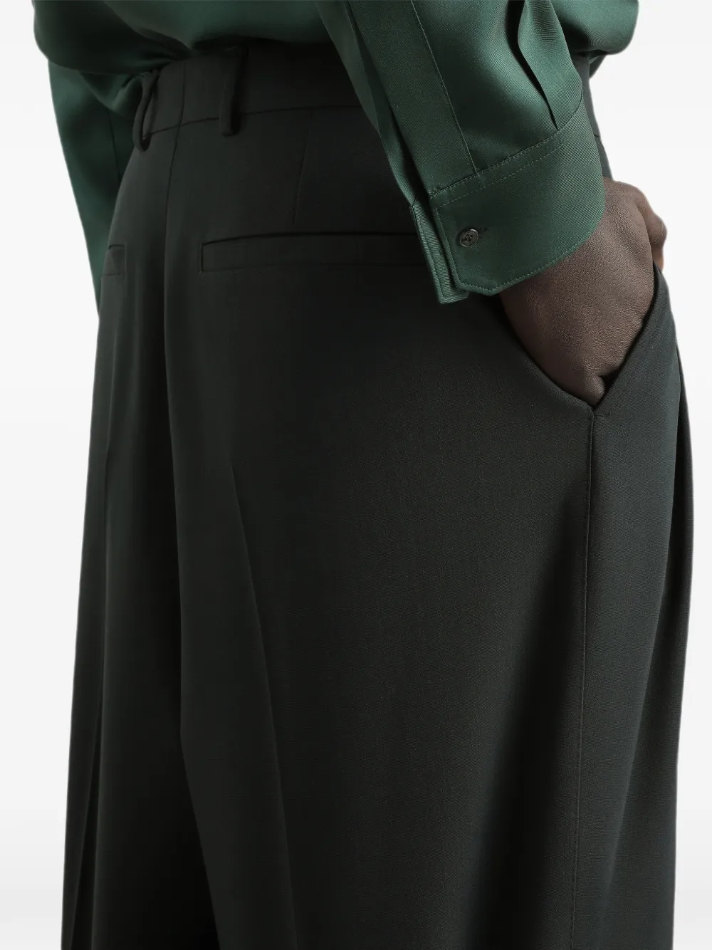 Dolce & Gabbana EXCLUSIVE geribbelde broek Groen