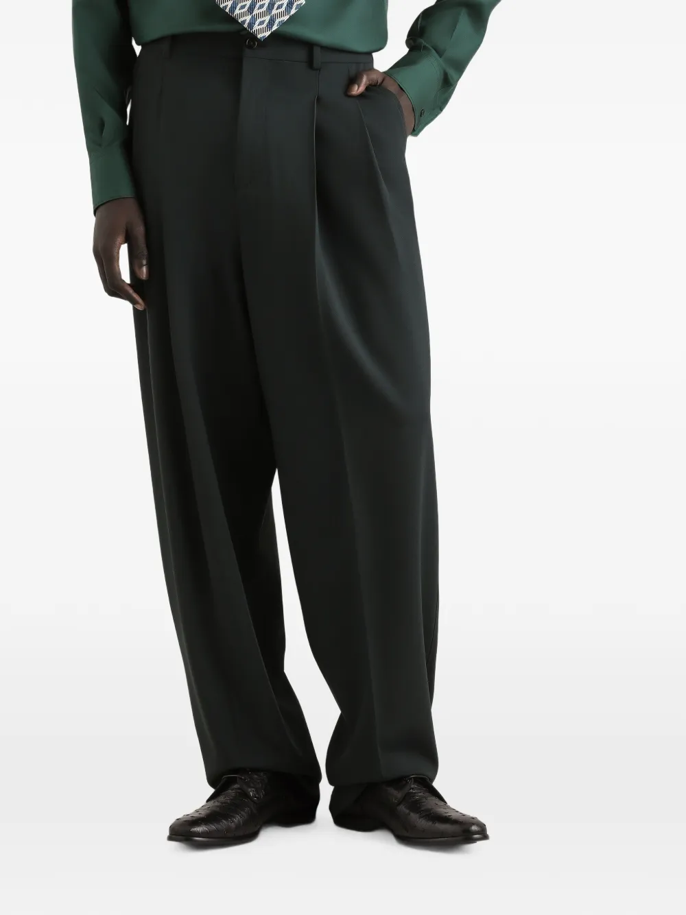 Dolce & Gabbana EXCLUSIVE geribbelde broek Groen