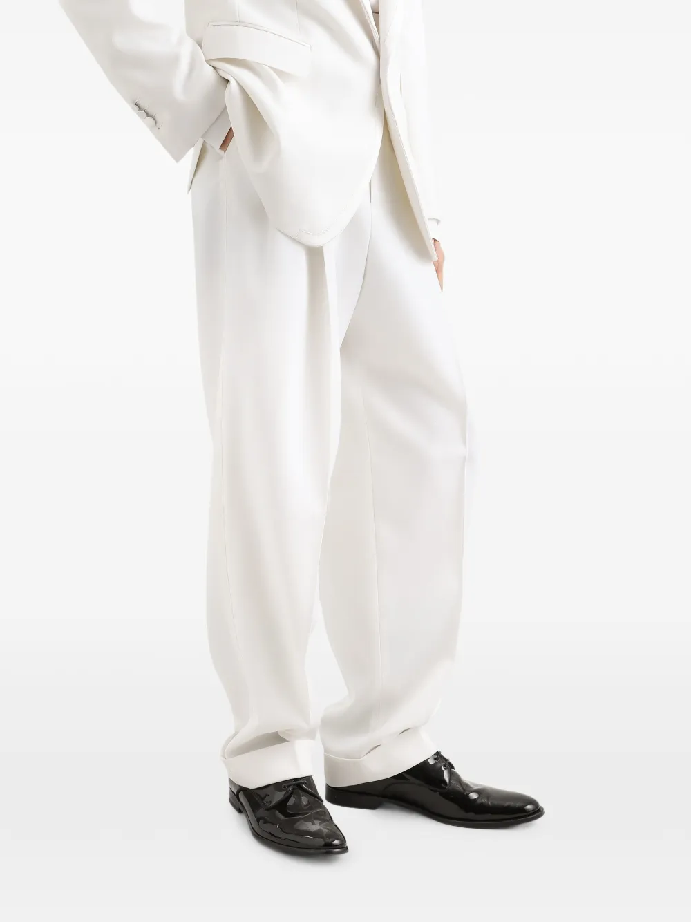 Dolce & Gabbana Wollen smoking broek Wit