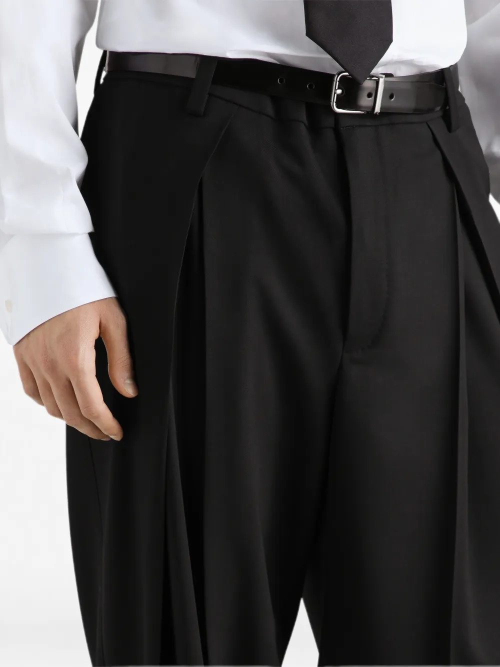 Dolce & Gabbana EXCLUSIVE gabardine broek Zwart