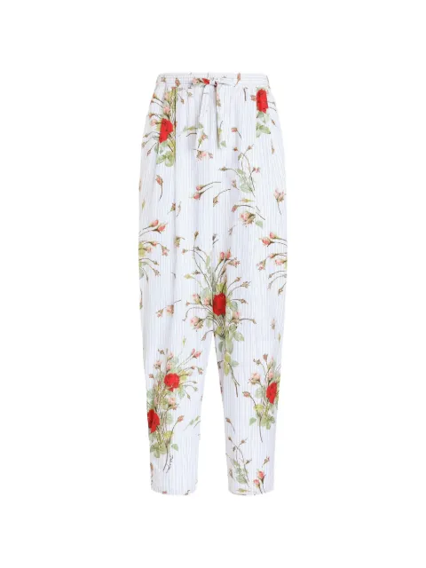 Dolce & Gabbana small rose-print poplin Vanity trousers