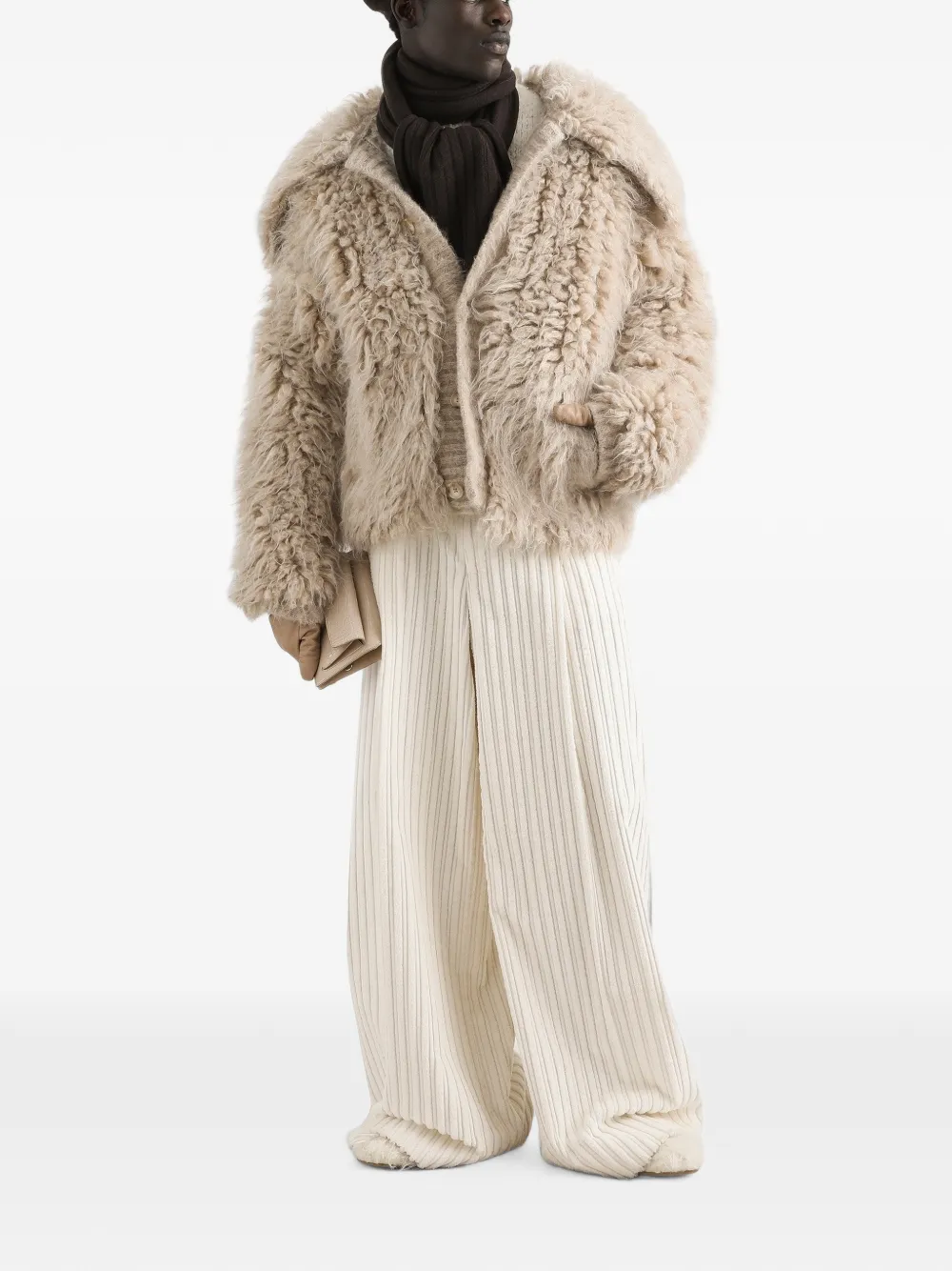 Dolce & Gabbana Ribfluwelen broek Wit