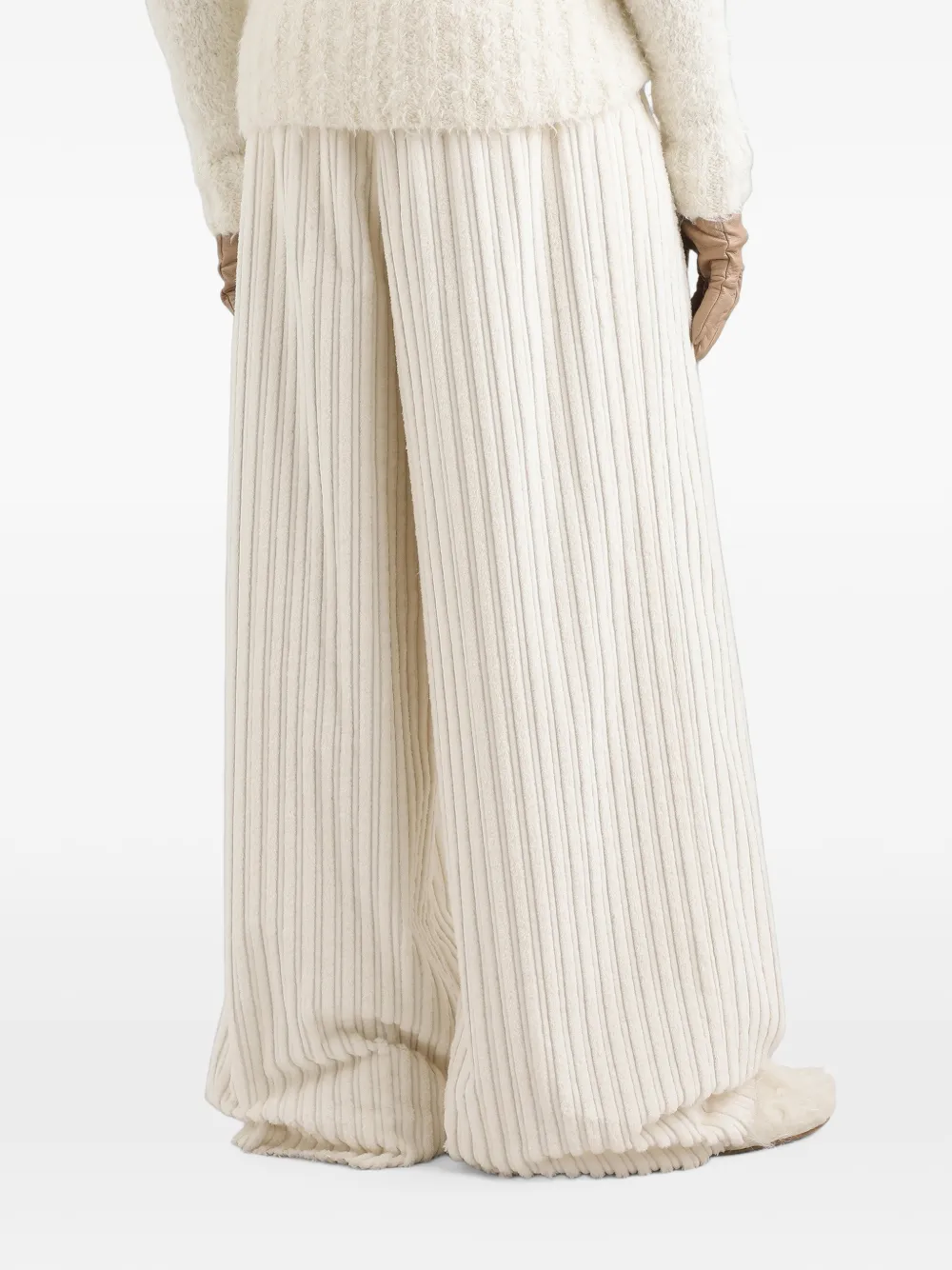 Dolce & Gabbana Ribfluwelen broek Wit
