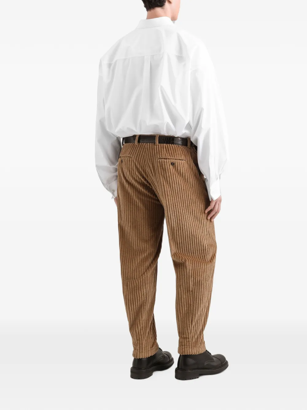 Dolce & Gabbana Ribfluwelen broek Beige