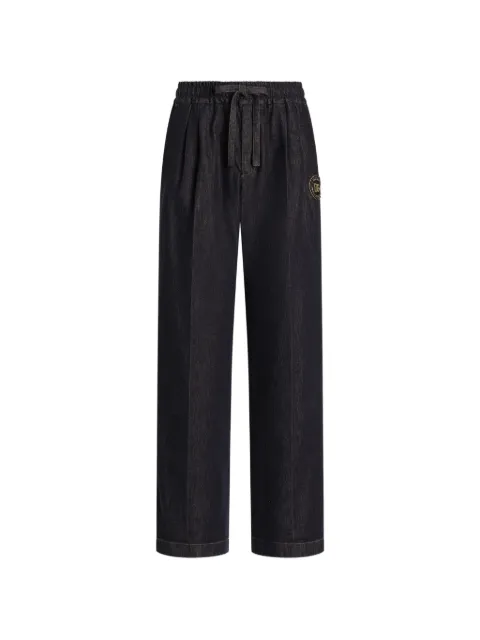 Dolce & Gabbana denim joggers with patch