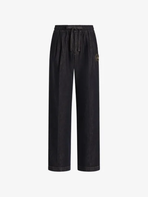 Dolce & Gabbana denim joggers with patch