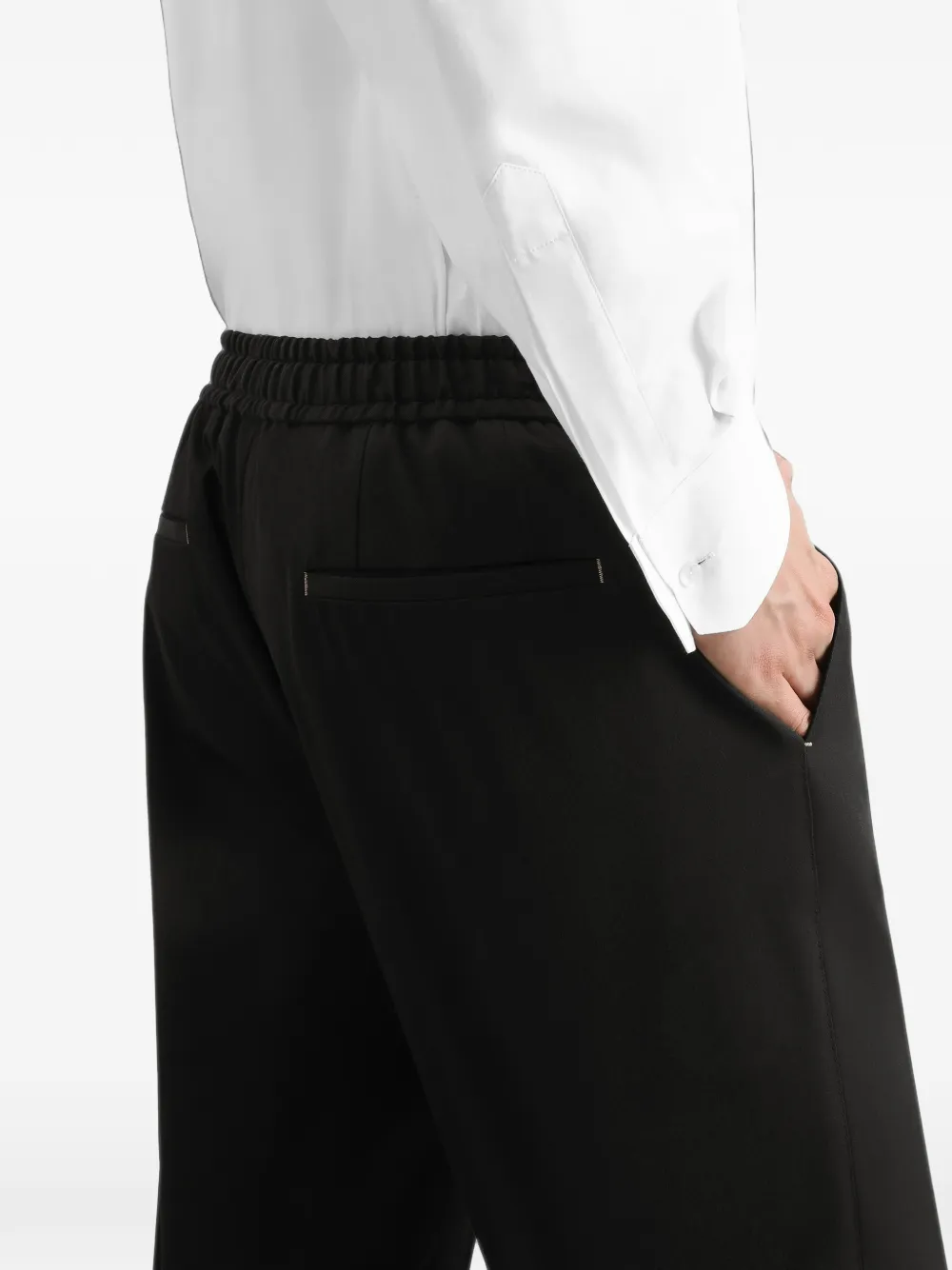 Dolce & Gabbana Technische wollen joggingbroek Zwart