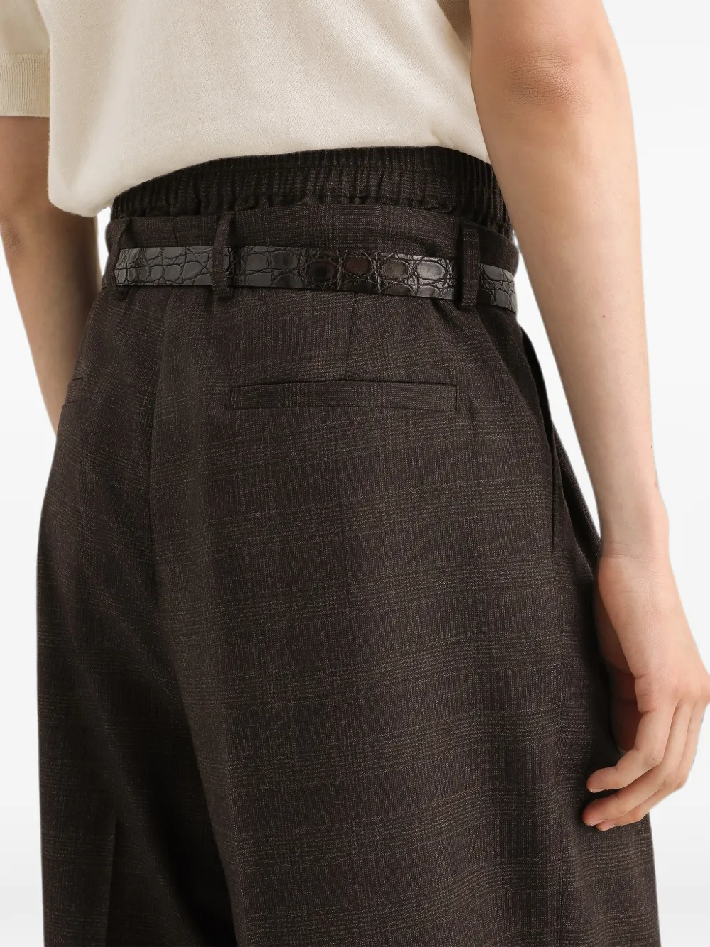 Dolce & Gabbana Broek met glen-ruit Bruin