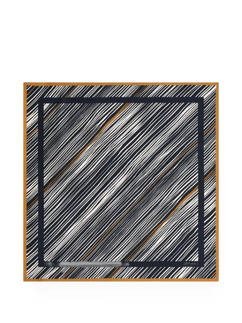 Dolce & Gabbana 70x70 striped silk twill scarf