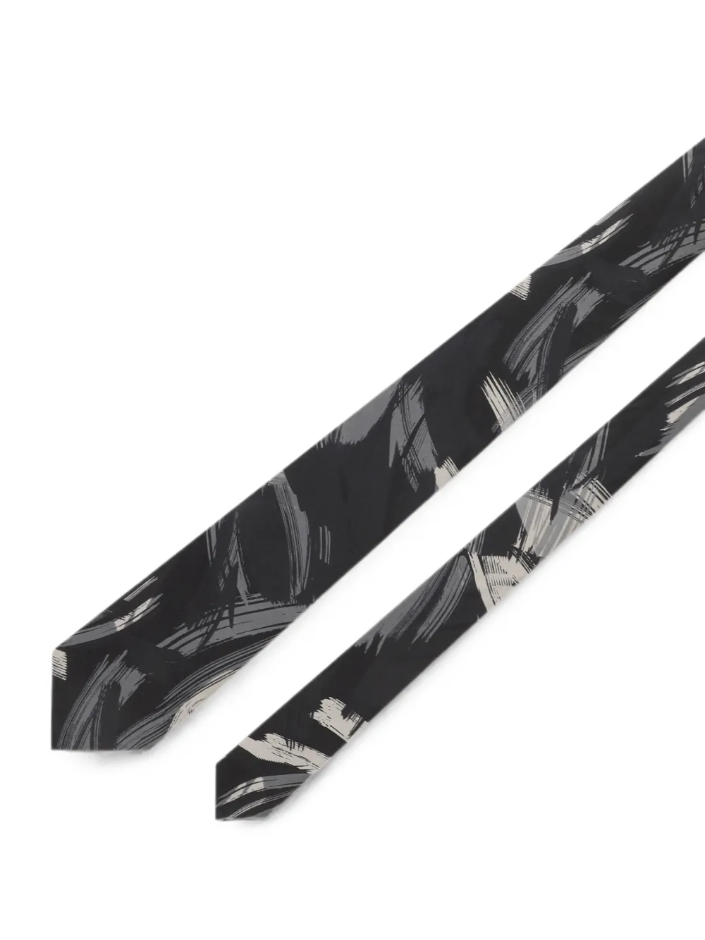 Dolce & Gabbana Stropdas van twill met abstracte print Zwart