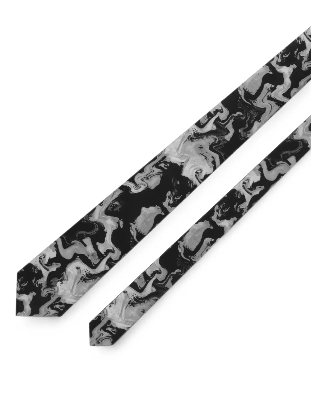 Dolce & Gabbana Twill stropdas met abstracte print Zwart
