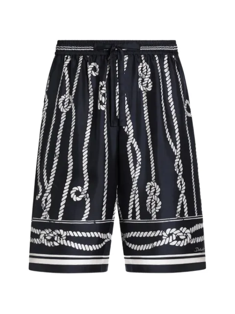 Dolce & Gabbana bermudas de seda con estampado Marina