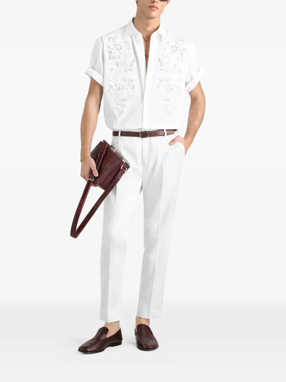 Dolce & Gabbana Katoenen broek Wit