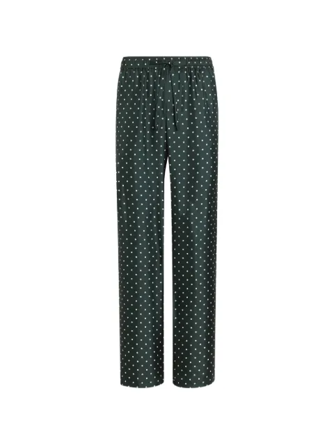 Dolce & Gabbana polka dot-print vanity silk twill trousers