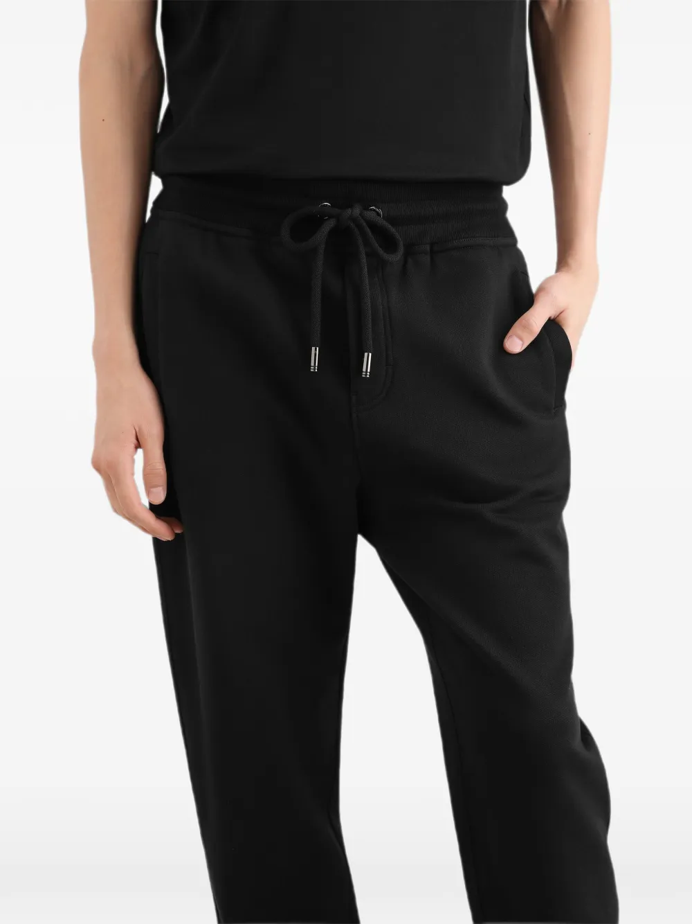 Dolce & Gabbana Jersey broek met patch Zwart