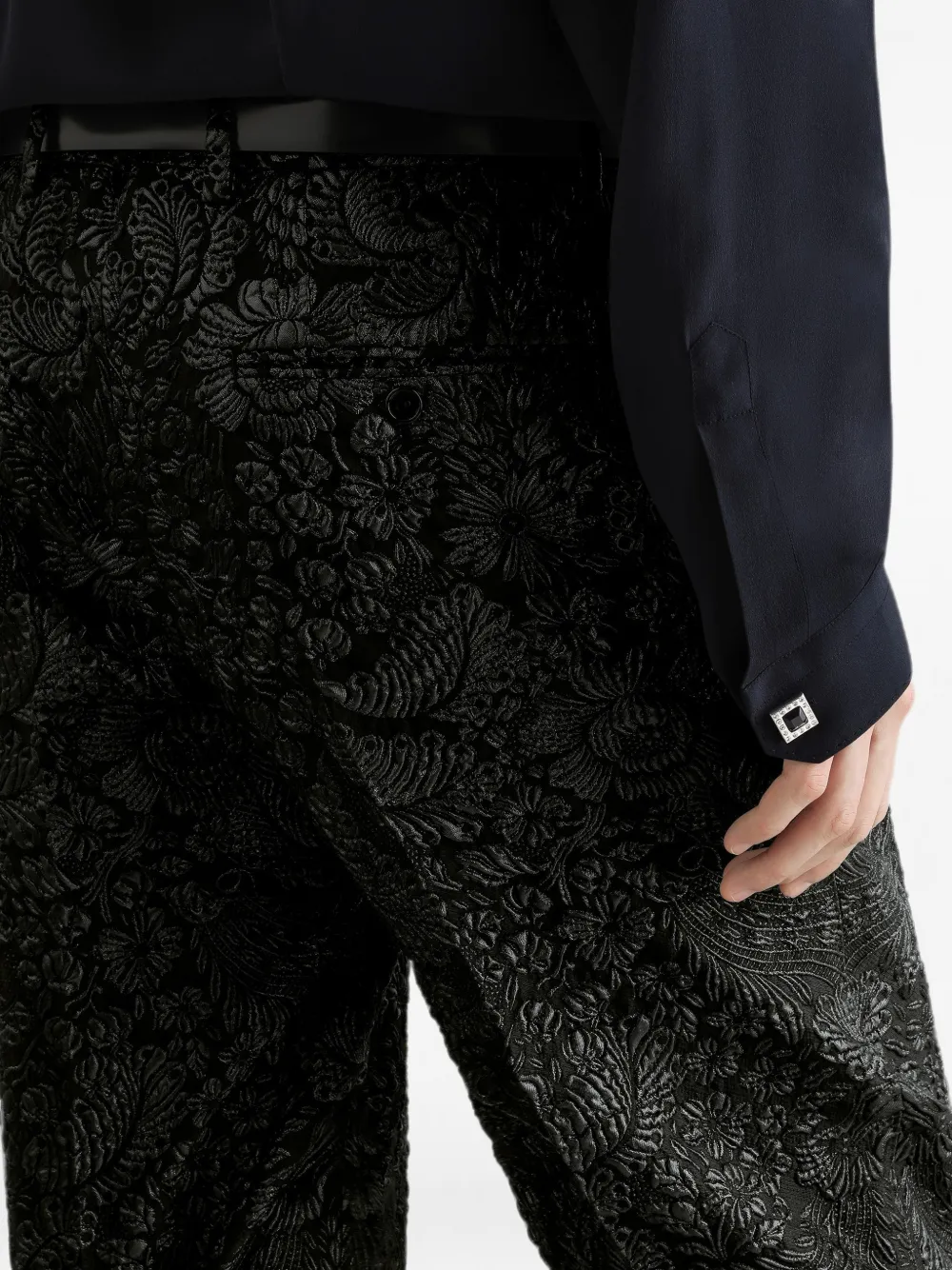 Dolce & Gabbana Broek met brokaat Zwart