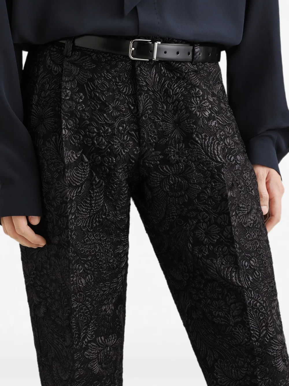 Dolce & Gabbana Broek met brokaat Zwart