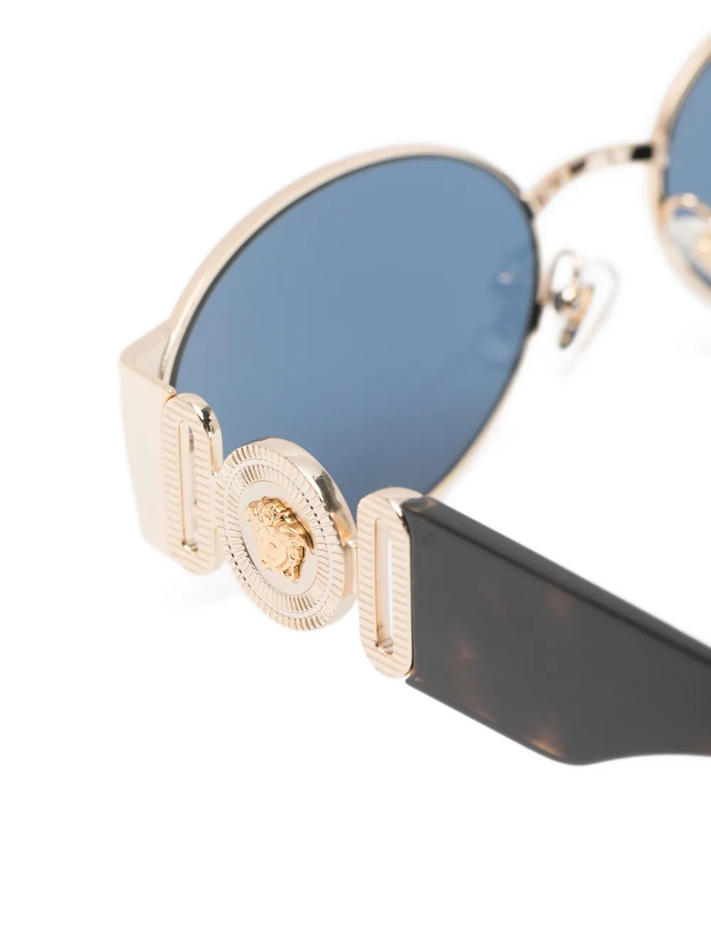 Versace Eyewear Zonnebril met ovaal montuur Goud
