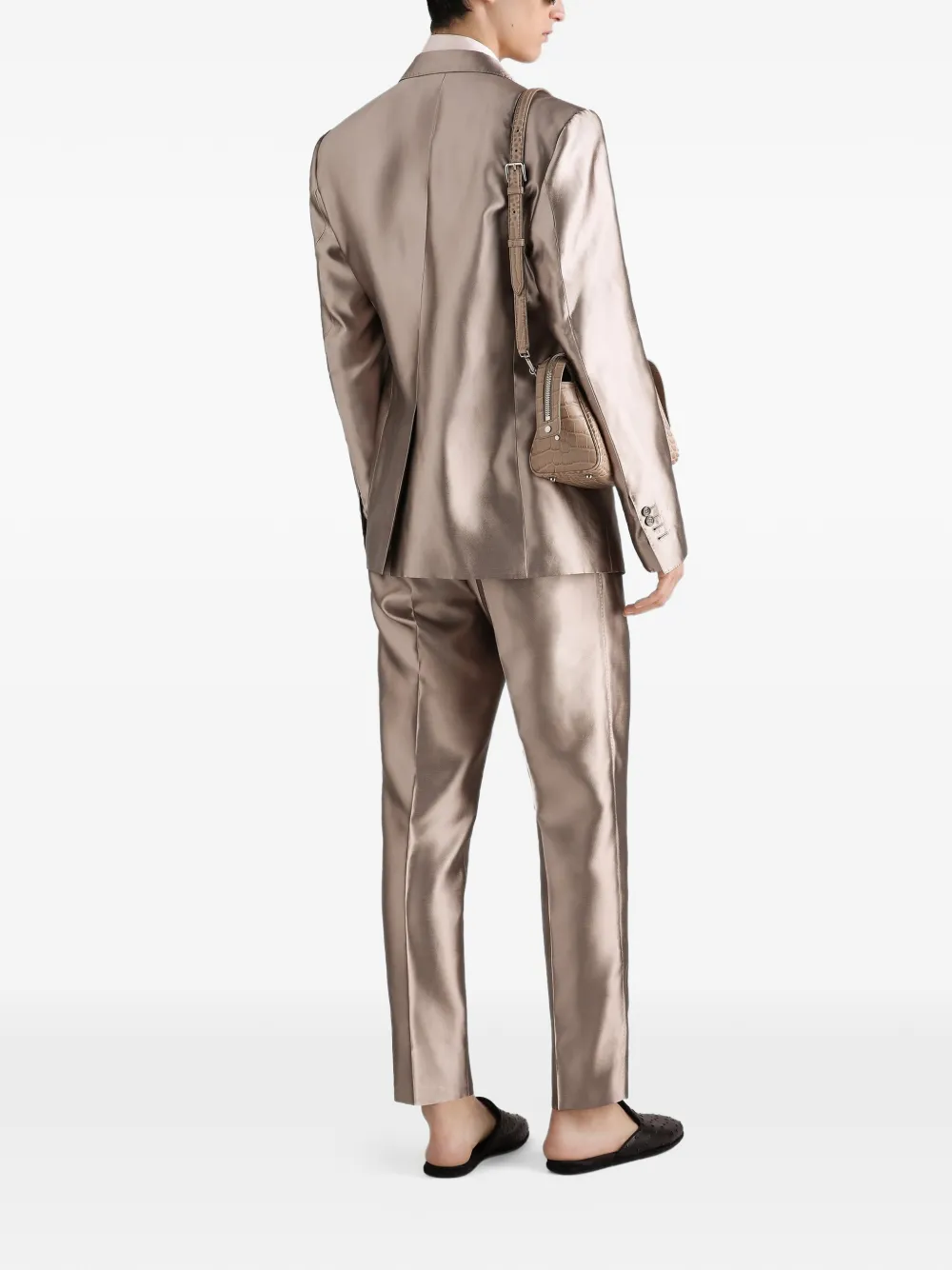 Dolce & Gabbana Zijden shantung broek Goud