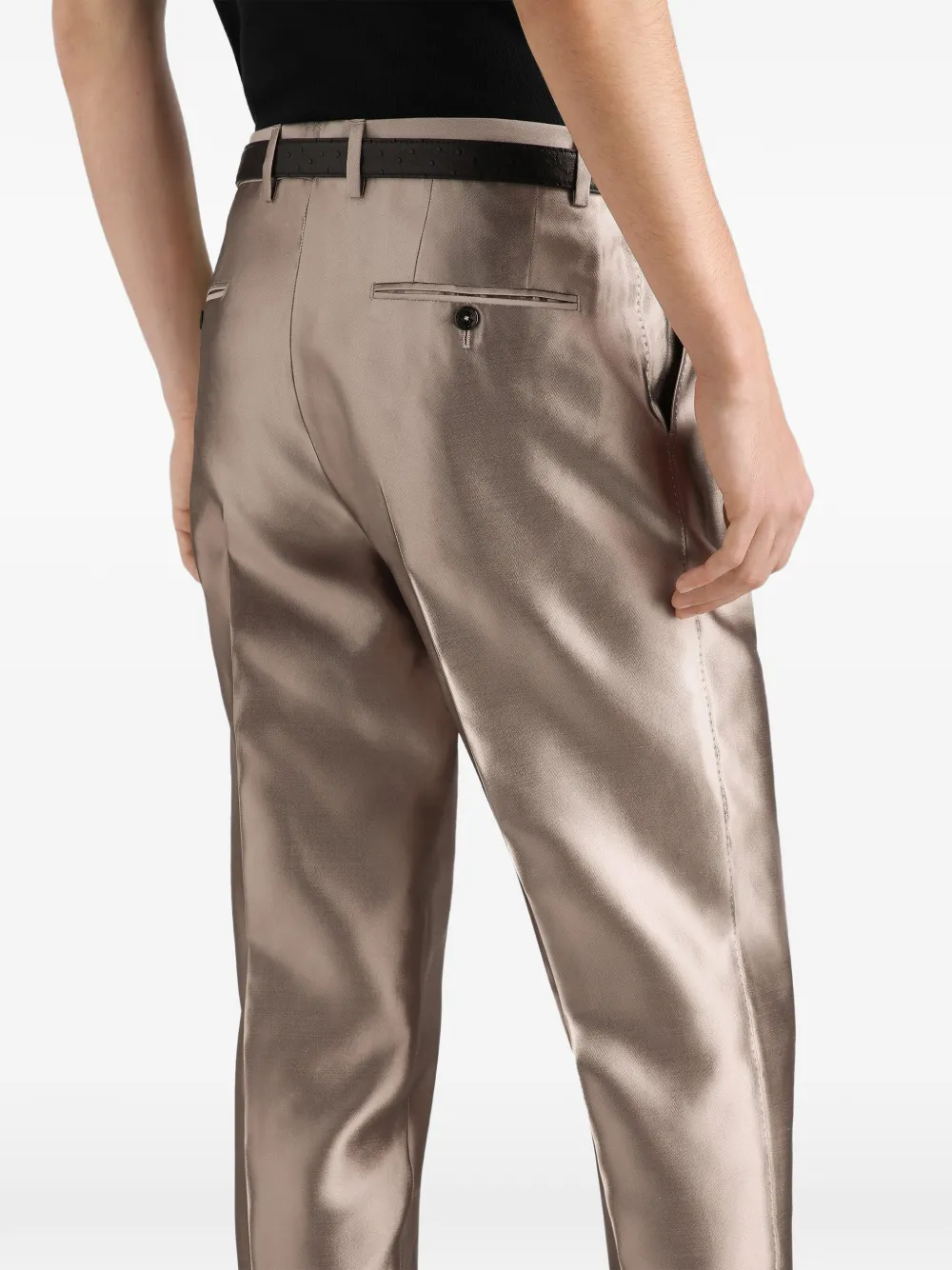 Dolce & Gabbana Zijden shantung broek Goud