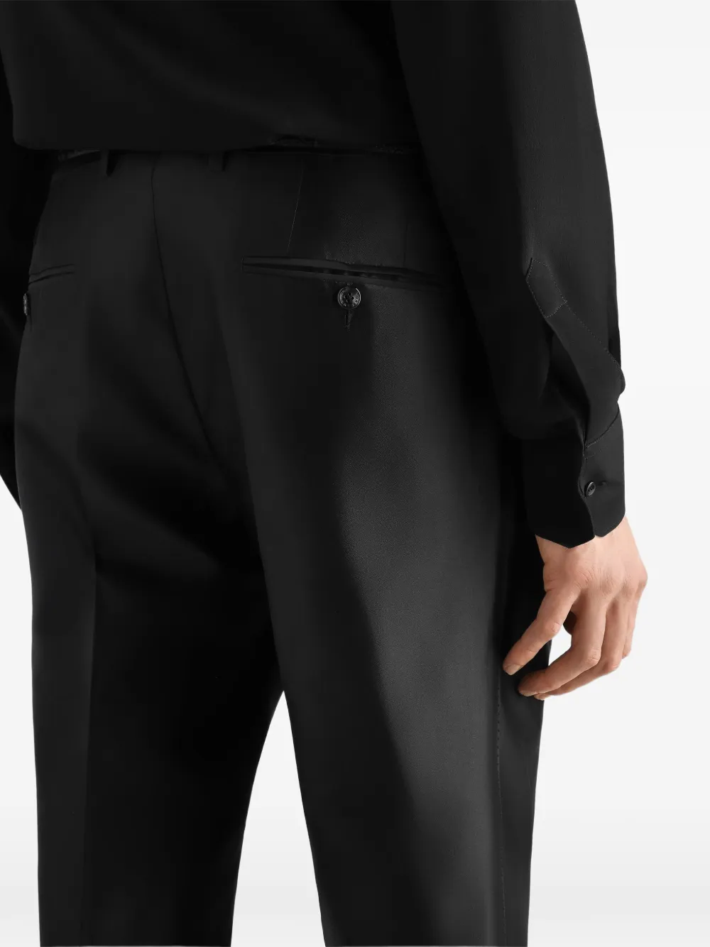 Dolce & Gabbana EXCLUSIVE Mikado broek Zwart