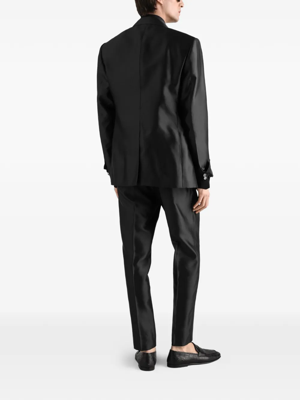Dolce & Gabbana EXCLUSIVE Mikado broek Zwart