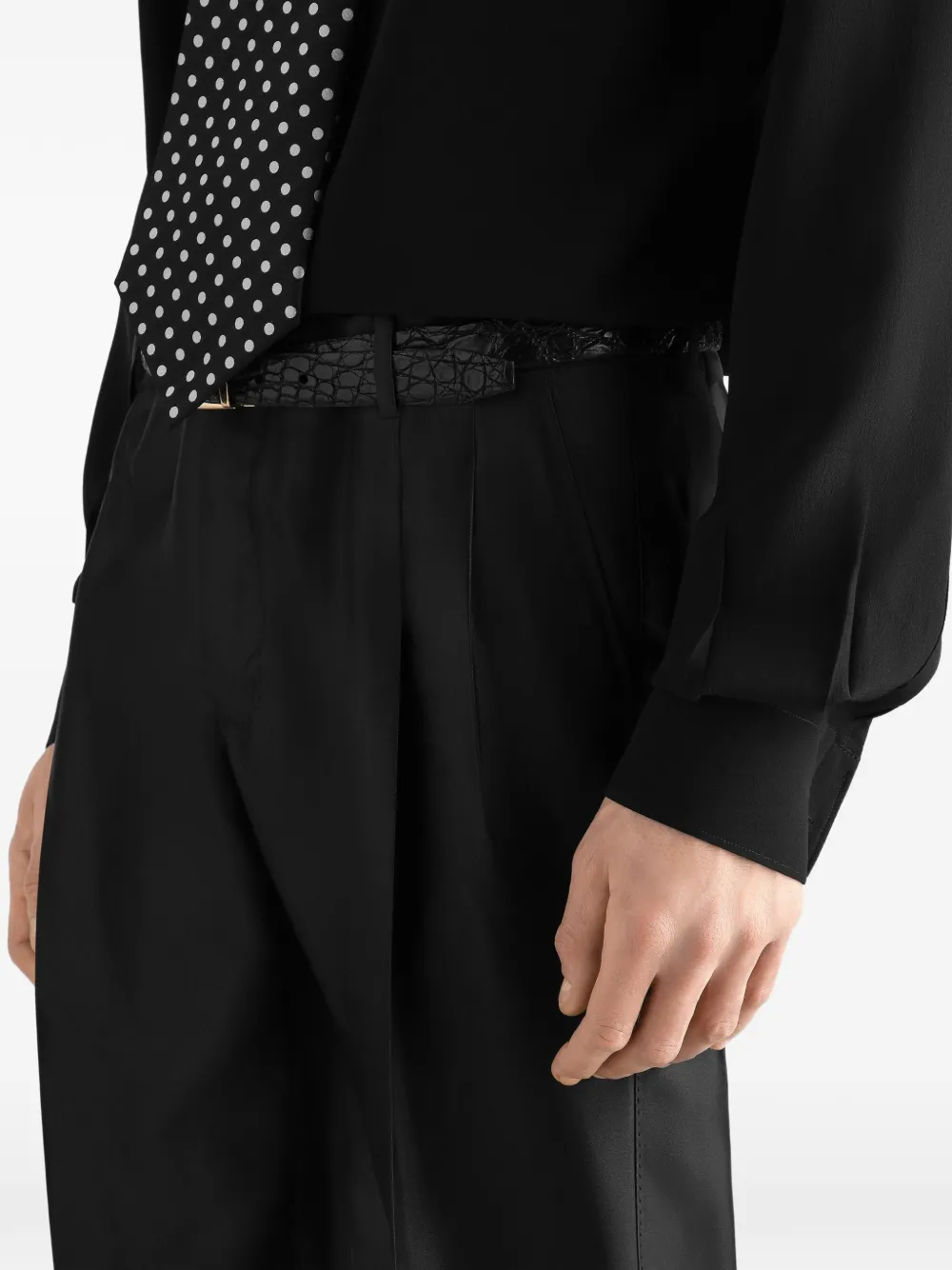 Dolce & Gabbana EXCLUSIVE Mikado broek Zwart