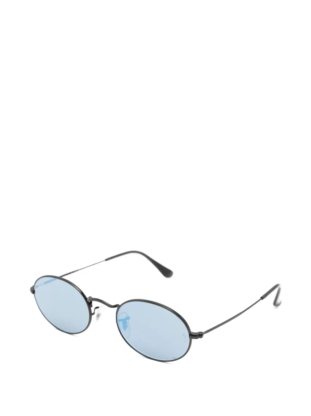 Ray-Ban Zonnebril met ovalen montuur Zwart